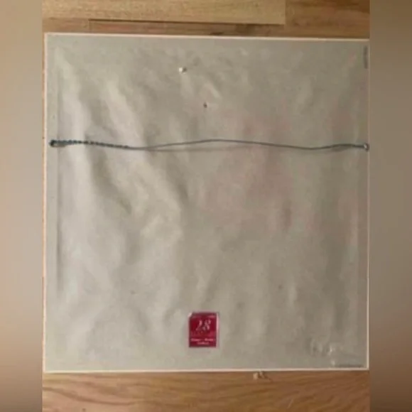 Shabby chic distressed white glass framed ladies antique handkerchief 16x16 - Picture 3 of 3